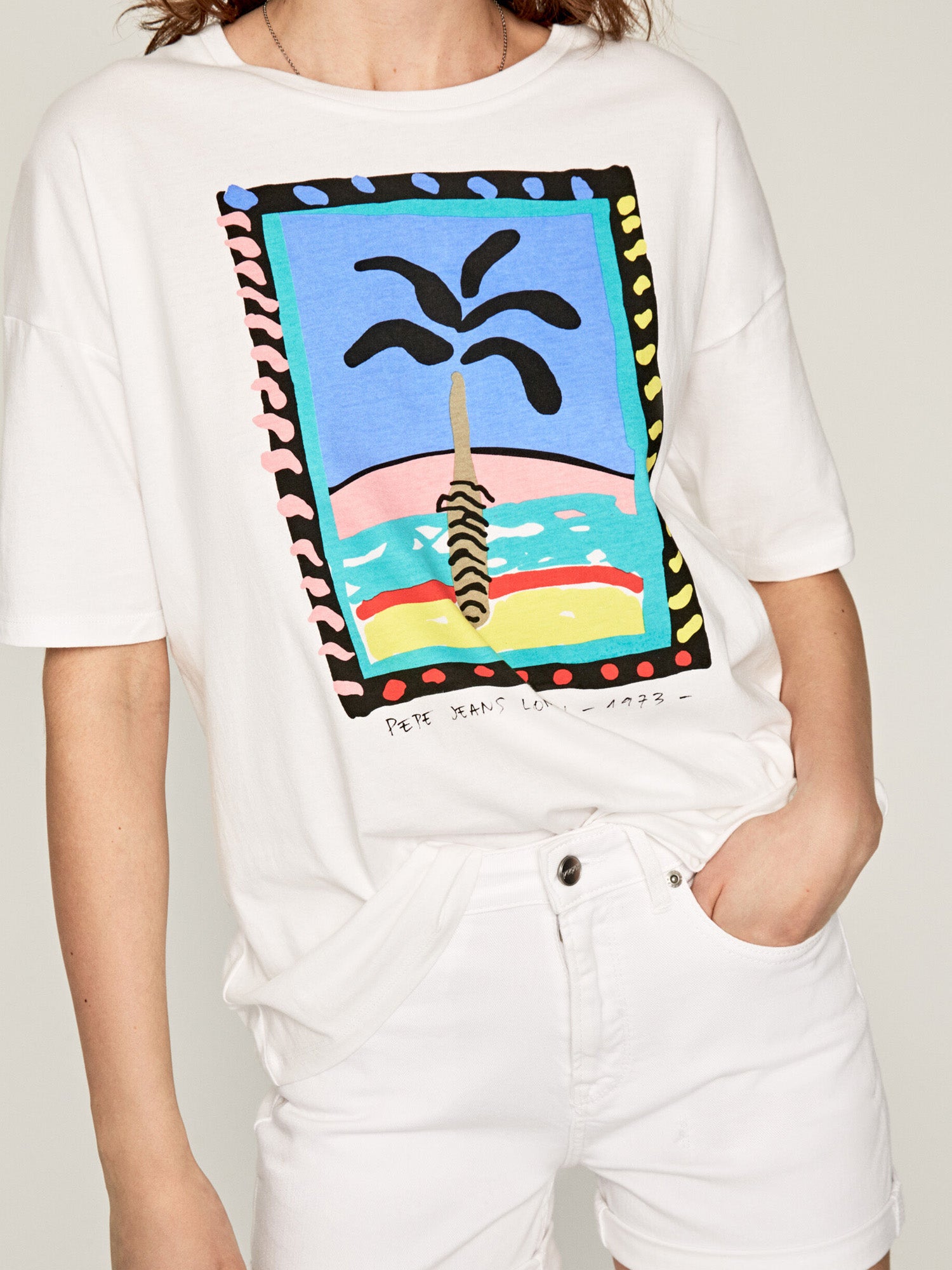 T-shirt Bianco Pepe Jeans