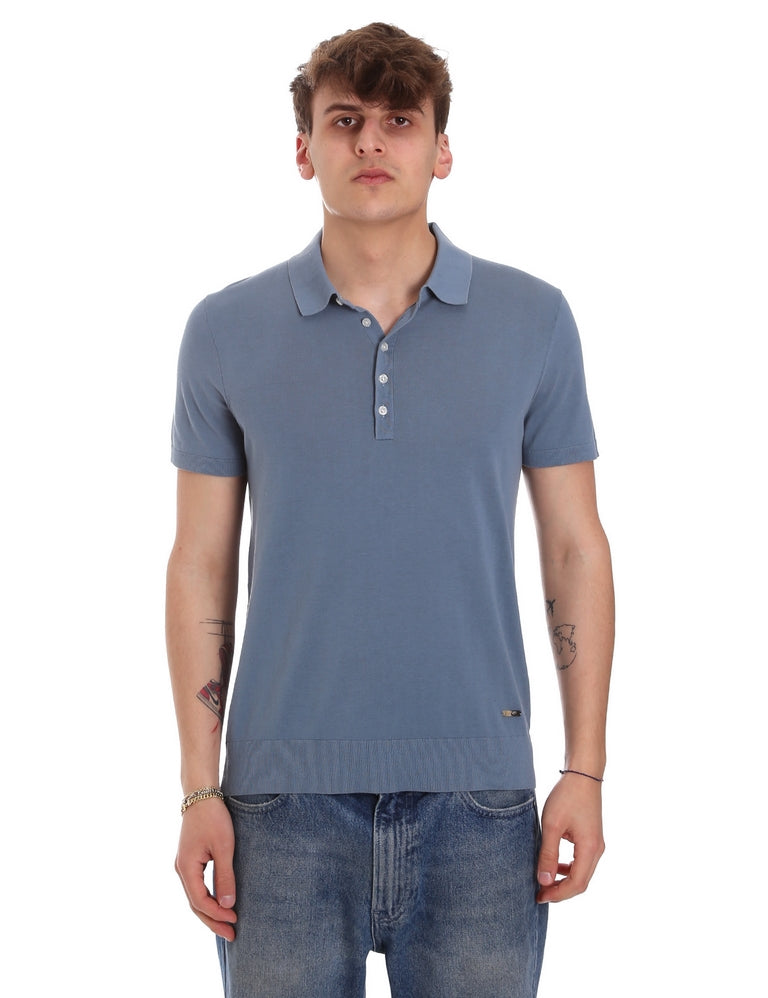 Polo Blu Chiaro Gaudi Jeans