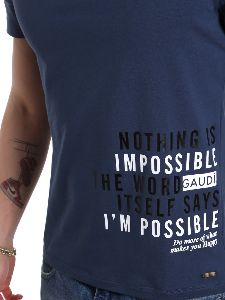 T-shirt Blu Gaudi Jeans