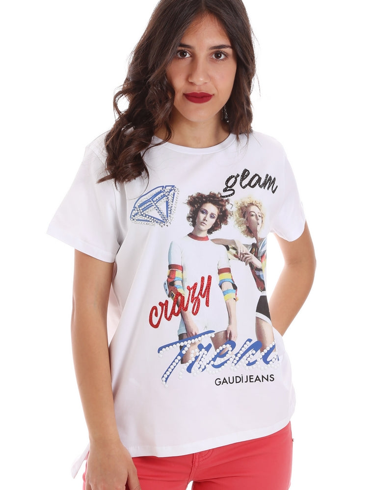T-shirt Bianco Gaudi Jeans