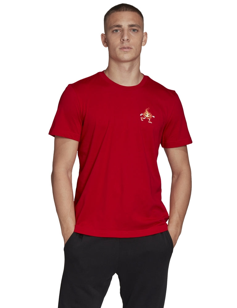 T-shirt Rosso Adidas Performance