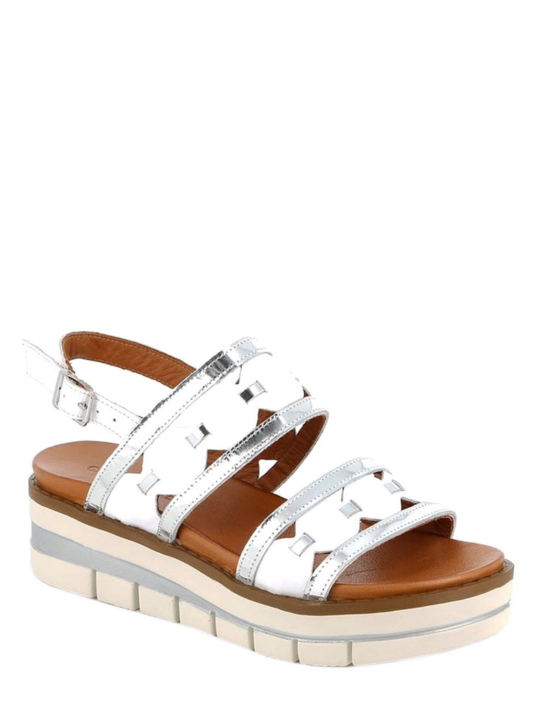 Sandali zeppa Bianco Grunland