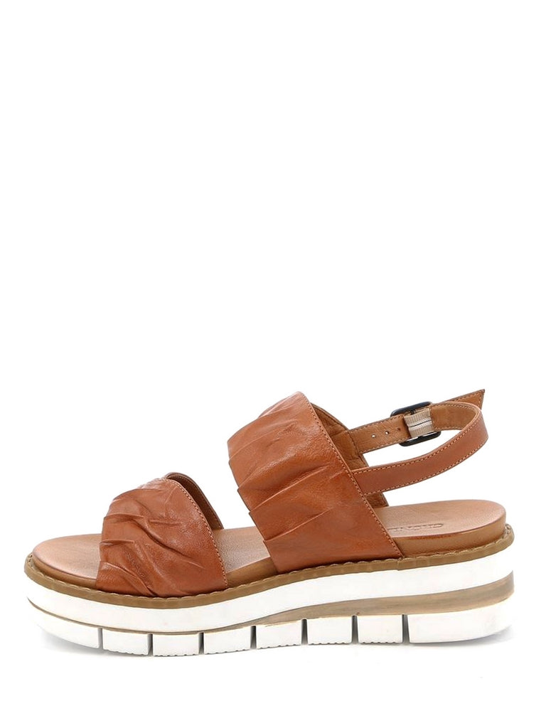 Sandali zeppa Marrone Grunland