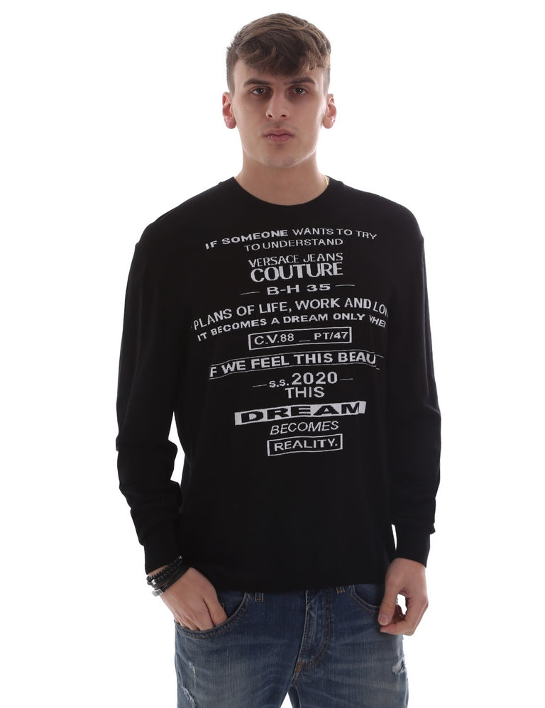 Maglioncini Nero Versace Jeans