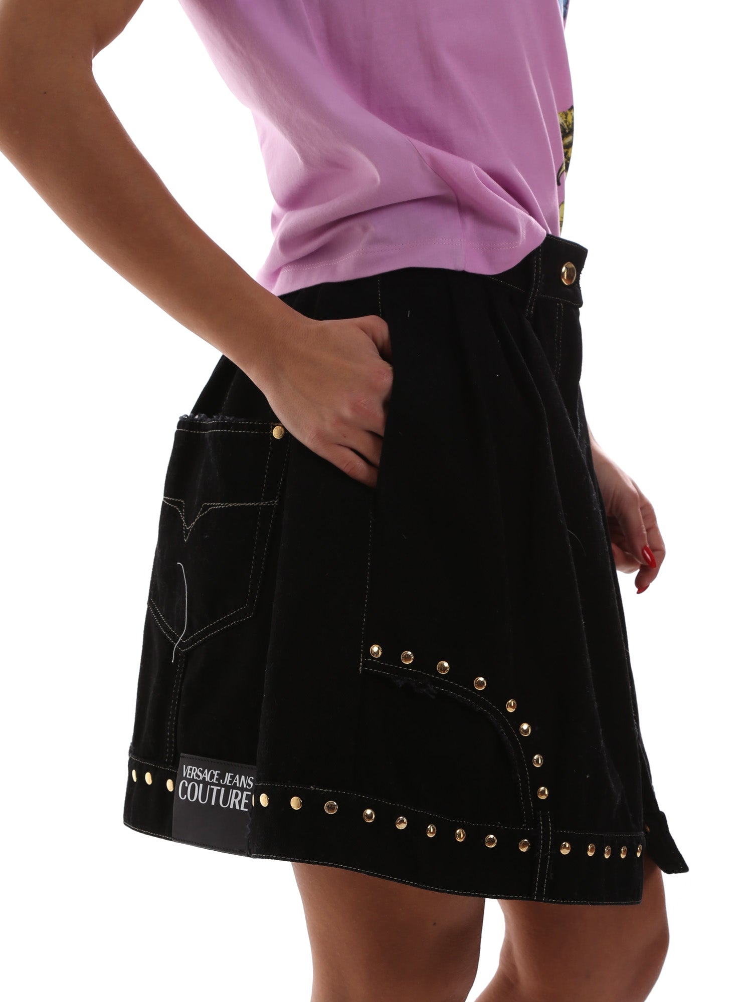 Gonne Nero Versace Jeans