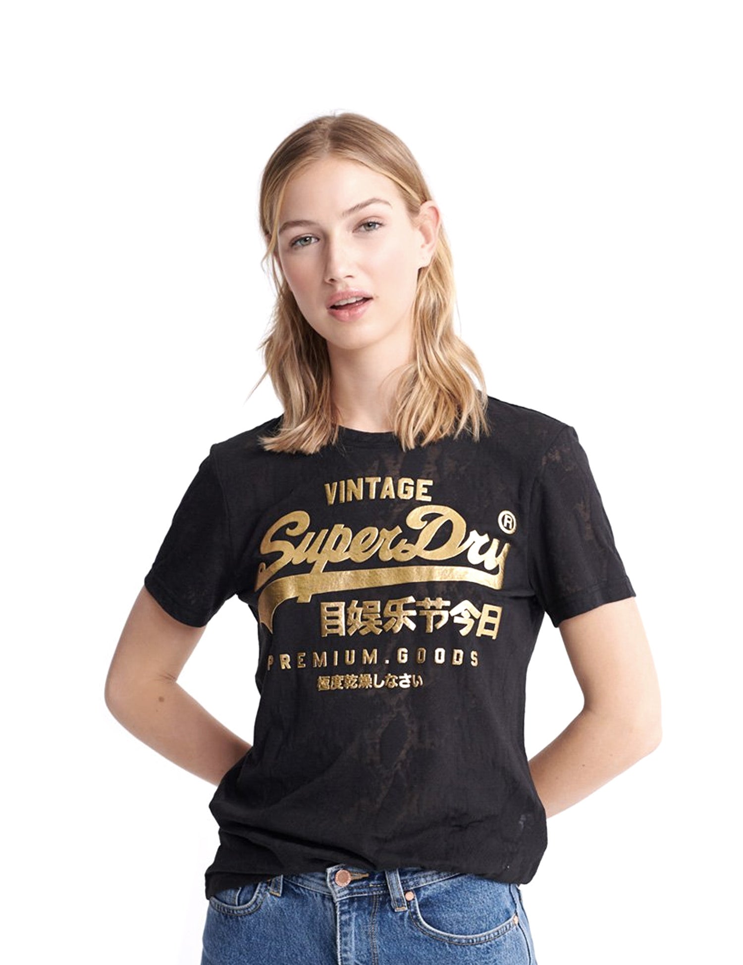 T-shirt Nero Superdry