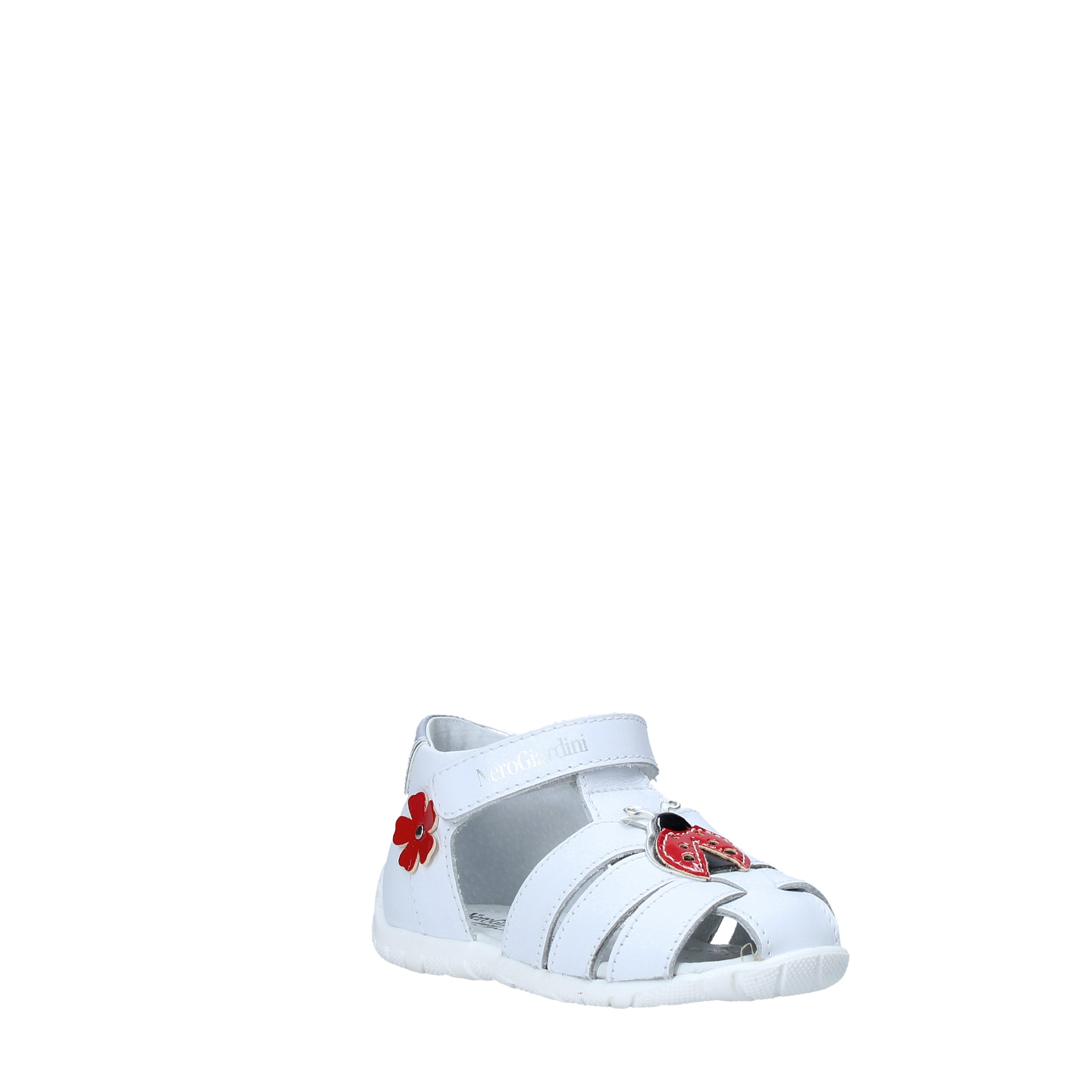 Sandali con strappi Bianco Nero Giardini Junior