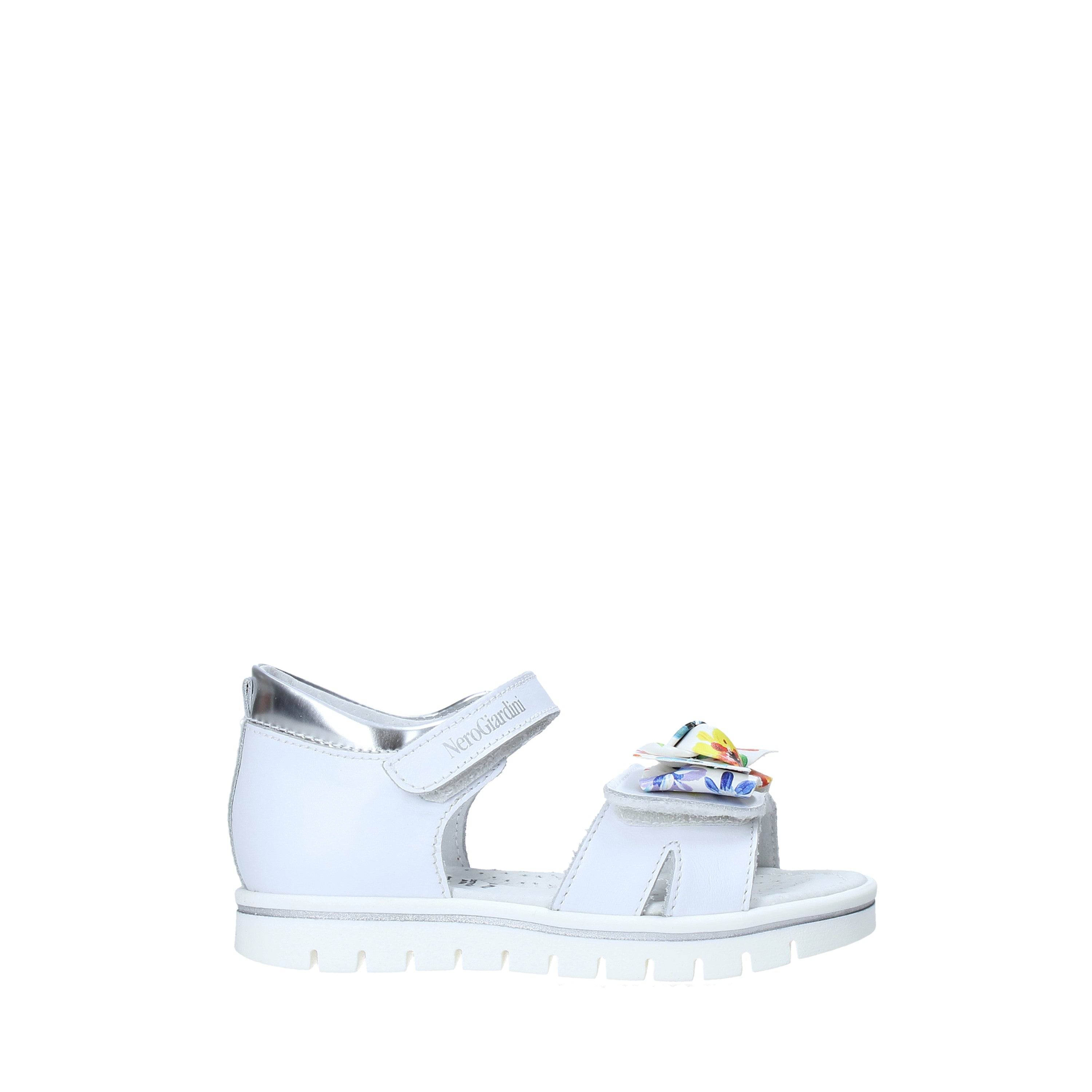 Sandali con strappi Bianco Nero Giardini Junior