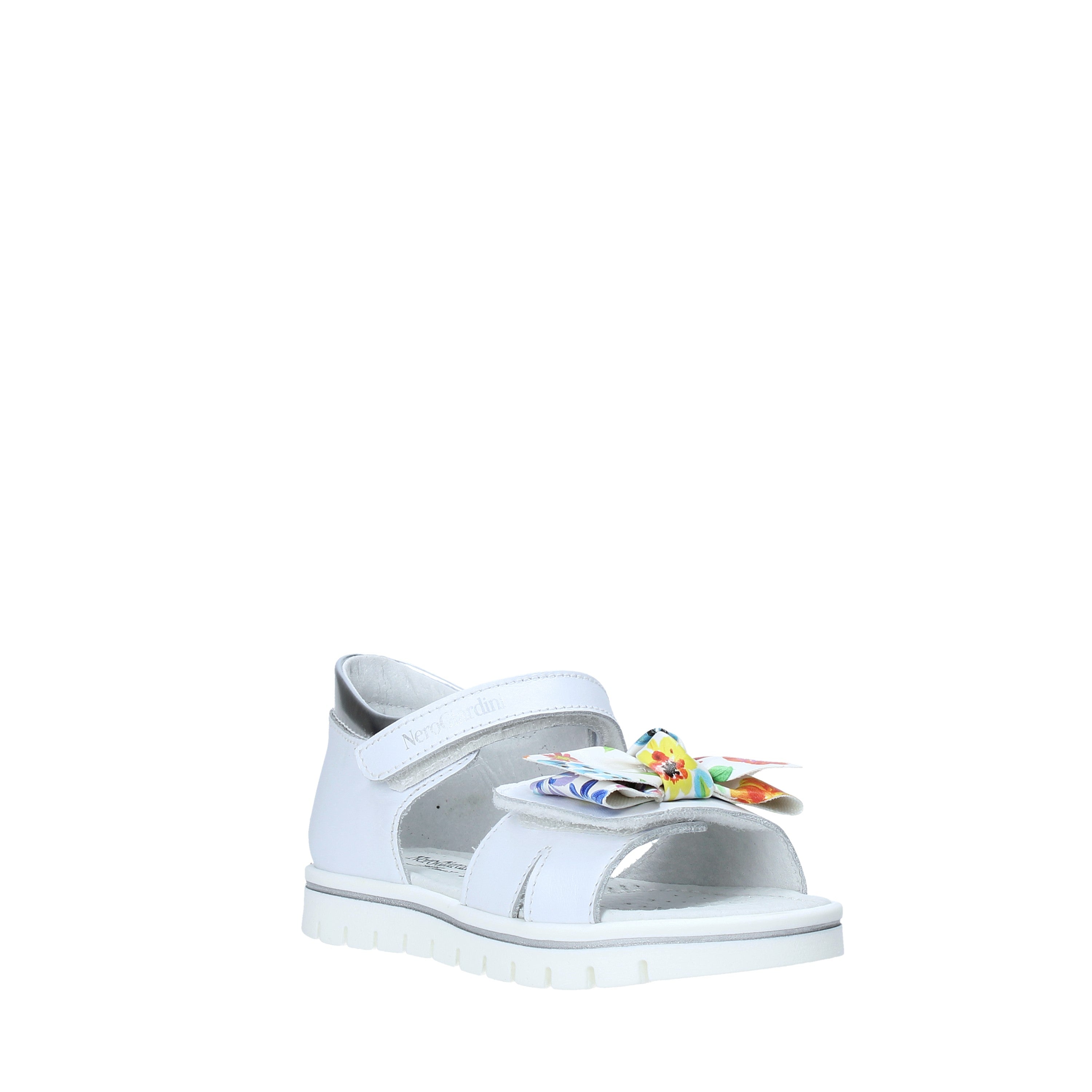 Sandali con strappi Bianco Nero Giardini Junior