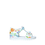 Sandali con strappi Bianco Nero Giardini Junior