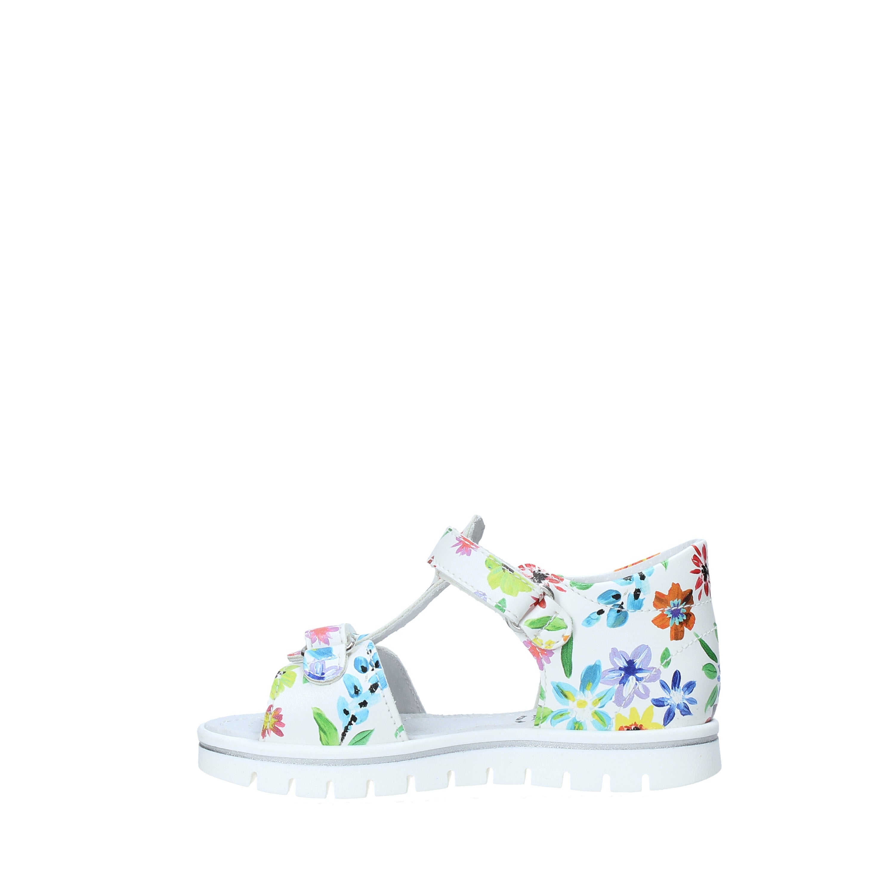 Sandali con strappi Bianco Nero Giardini Junior