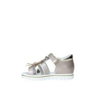 Sandali con strappi Platino Nero Giardini Junior