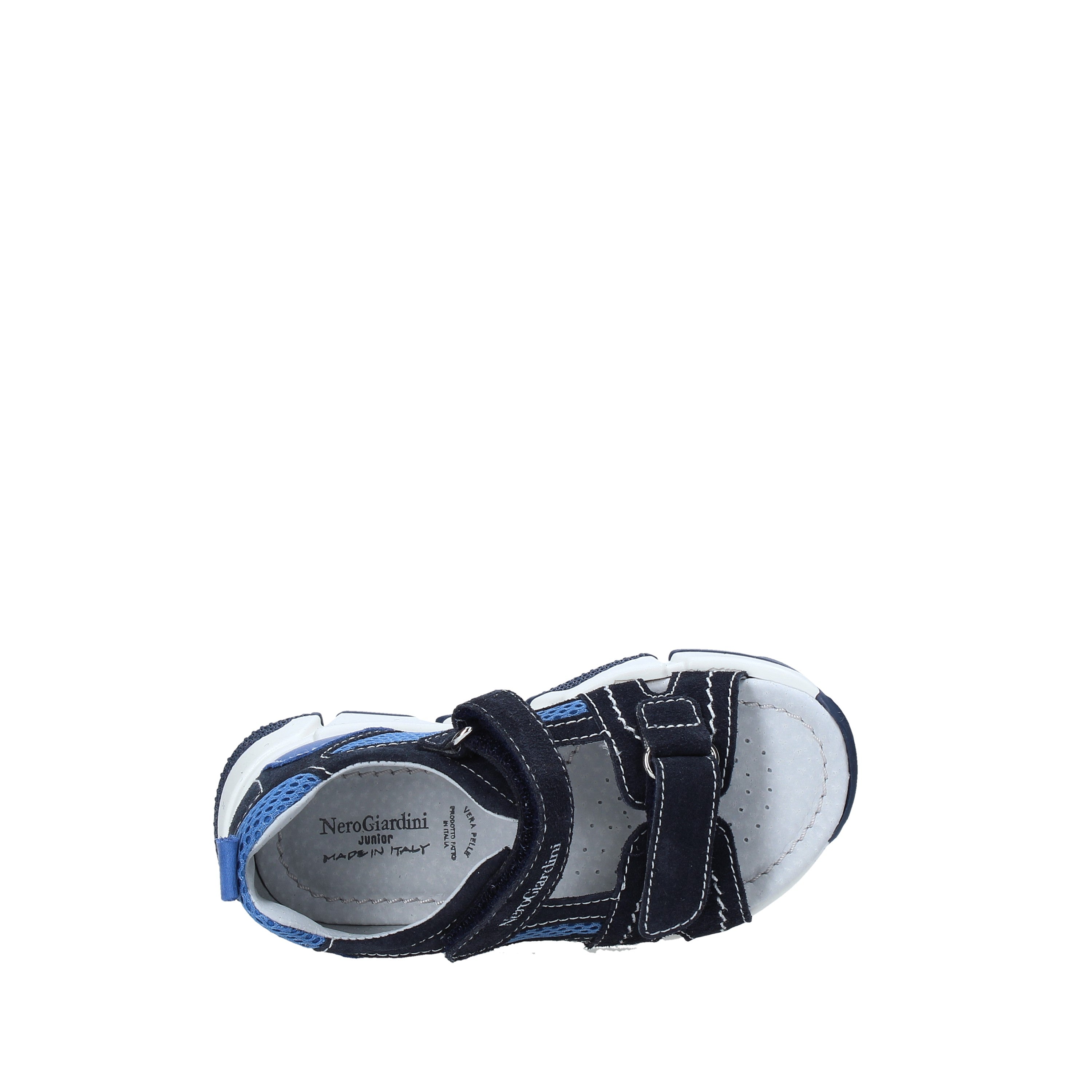 Sandali con strappi Blu Nero Giardini Junior