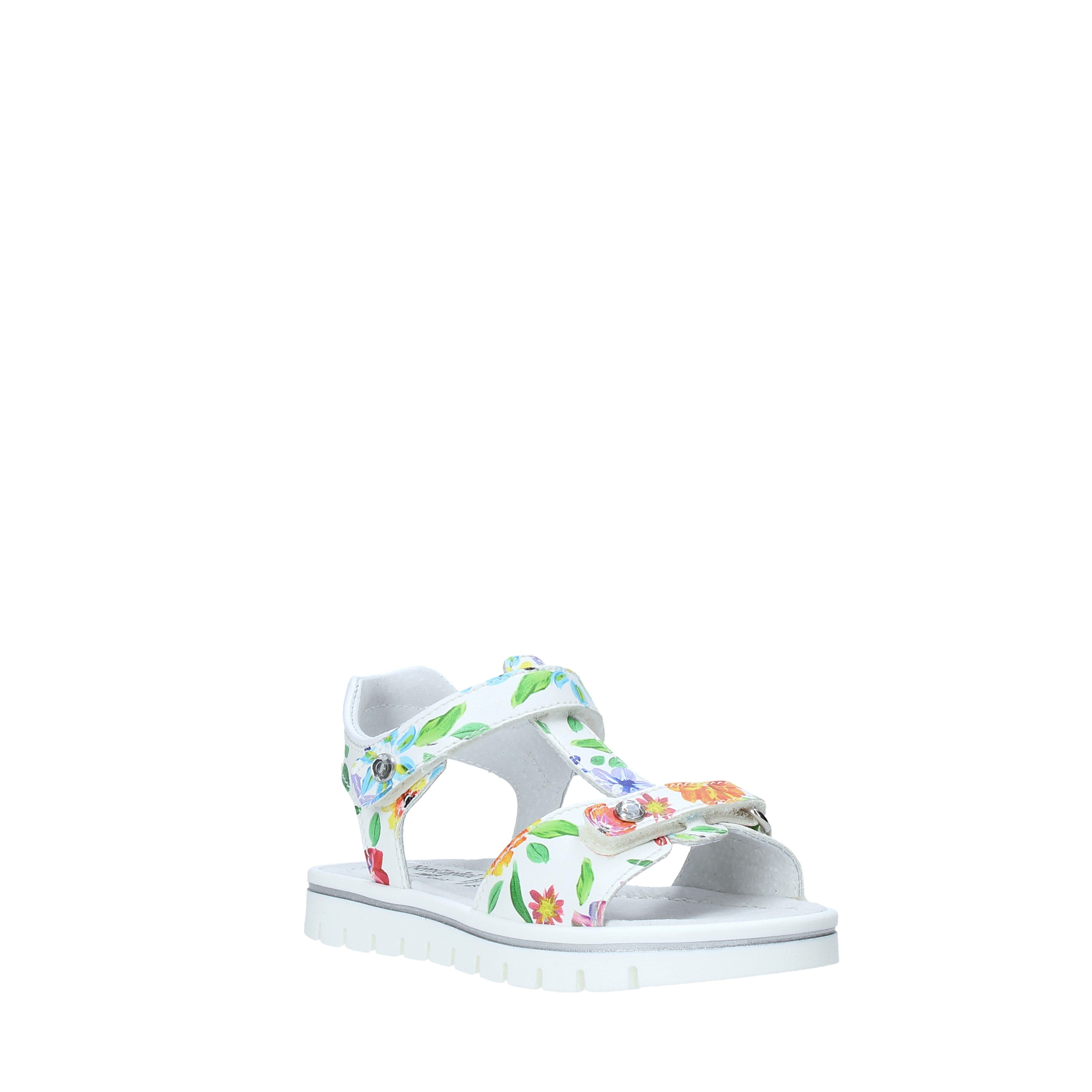 Sandali con strappi Bianco Nero Giardini Junior