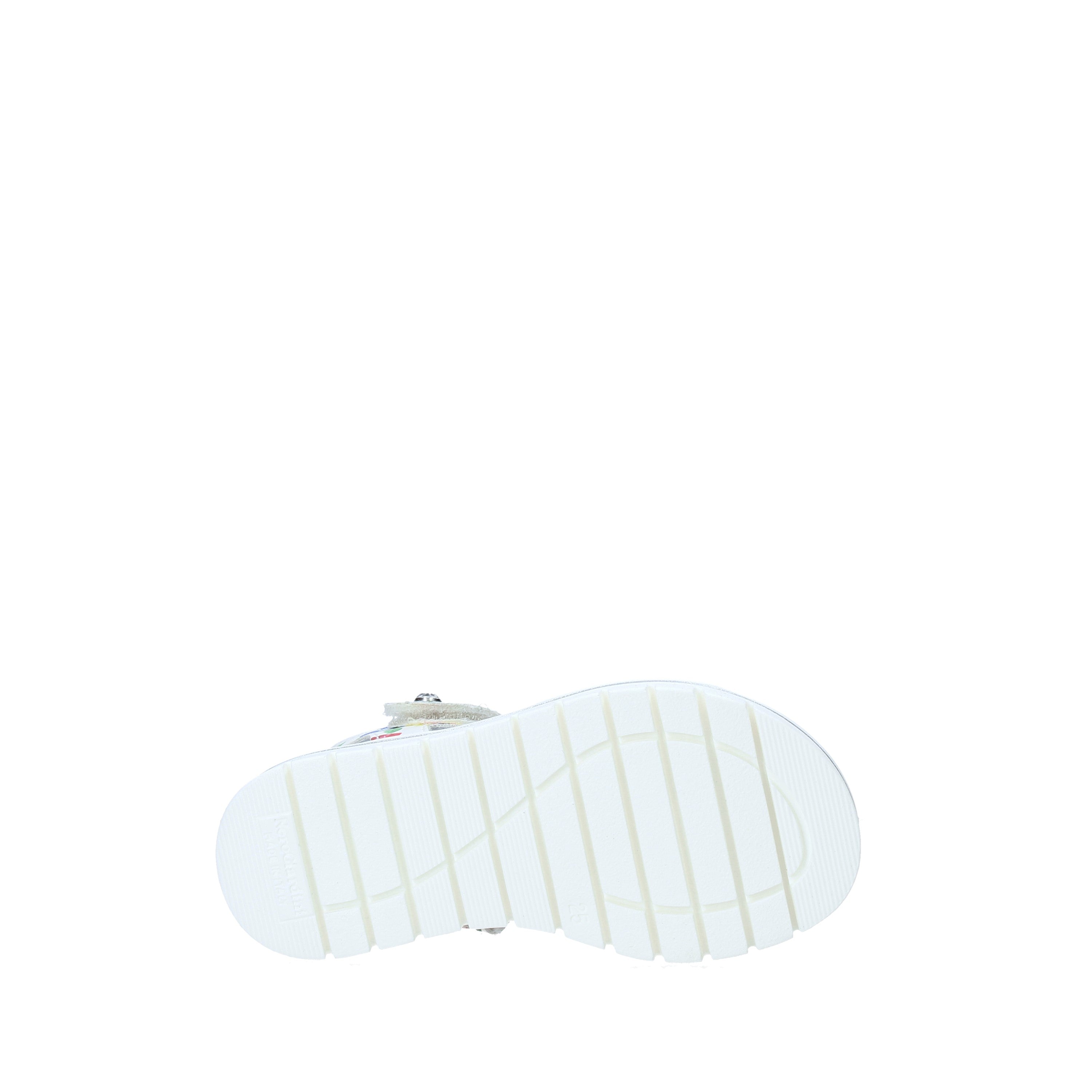 Sandali con strappi Bianco Nero Giardini Junior