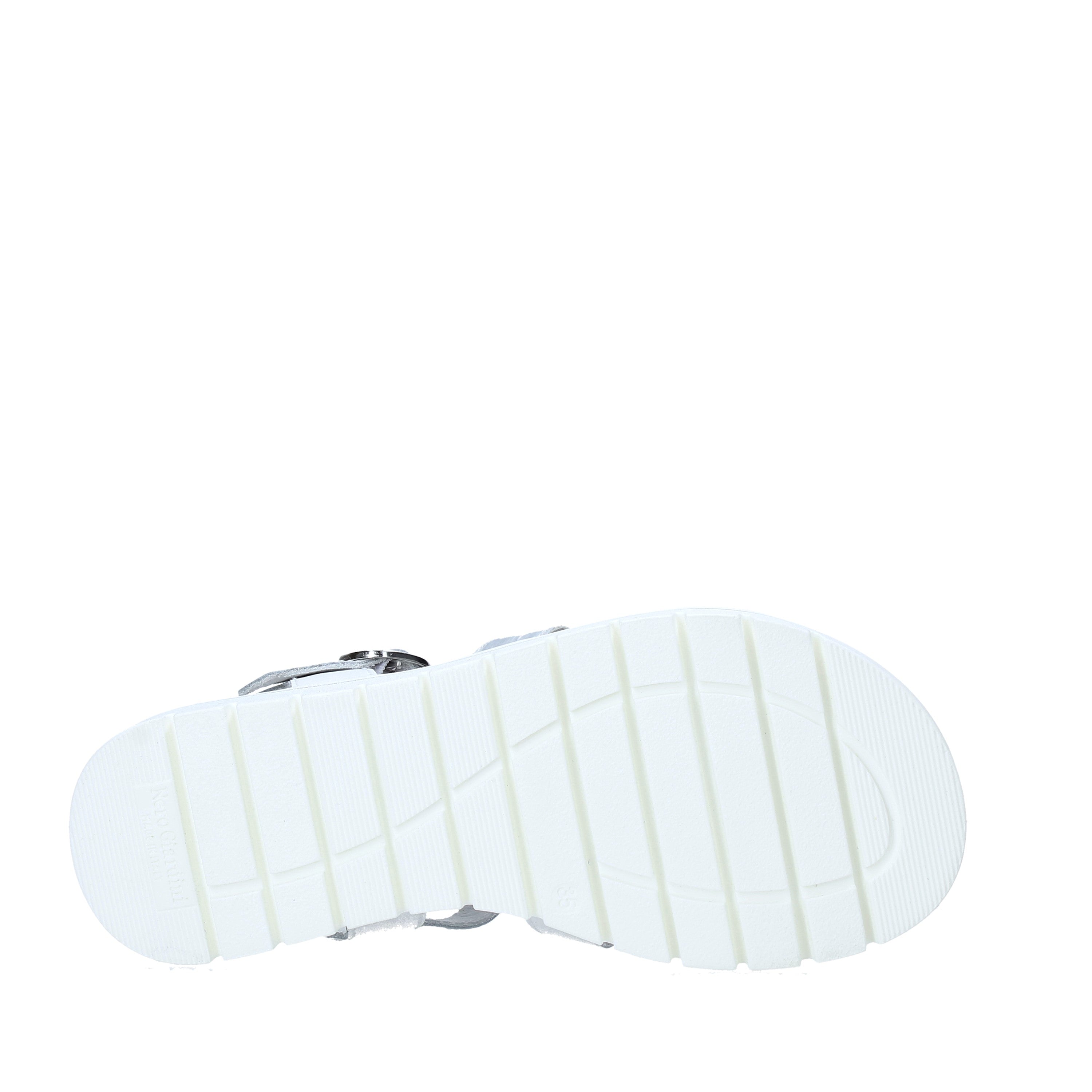 Sandali zeppa Bianco Nero Giardini Junior