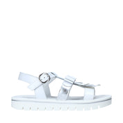 Sandali zeppa Bianco Nero Giardini Junior