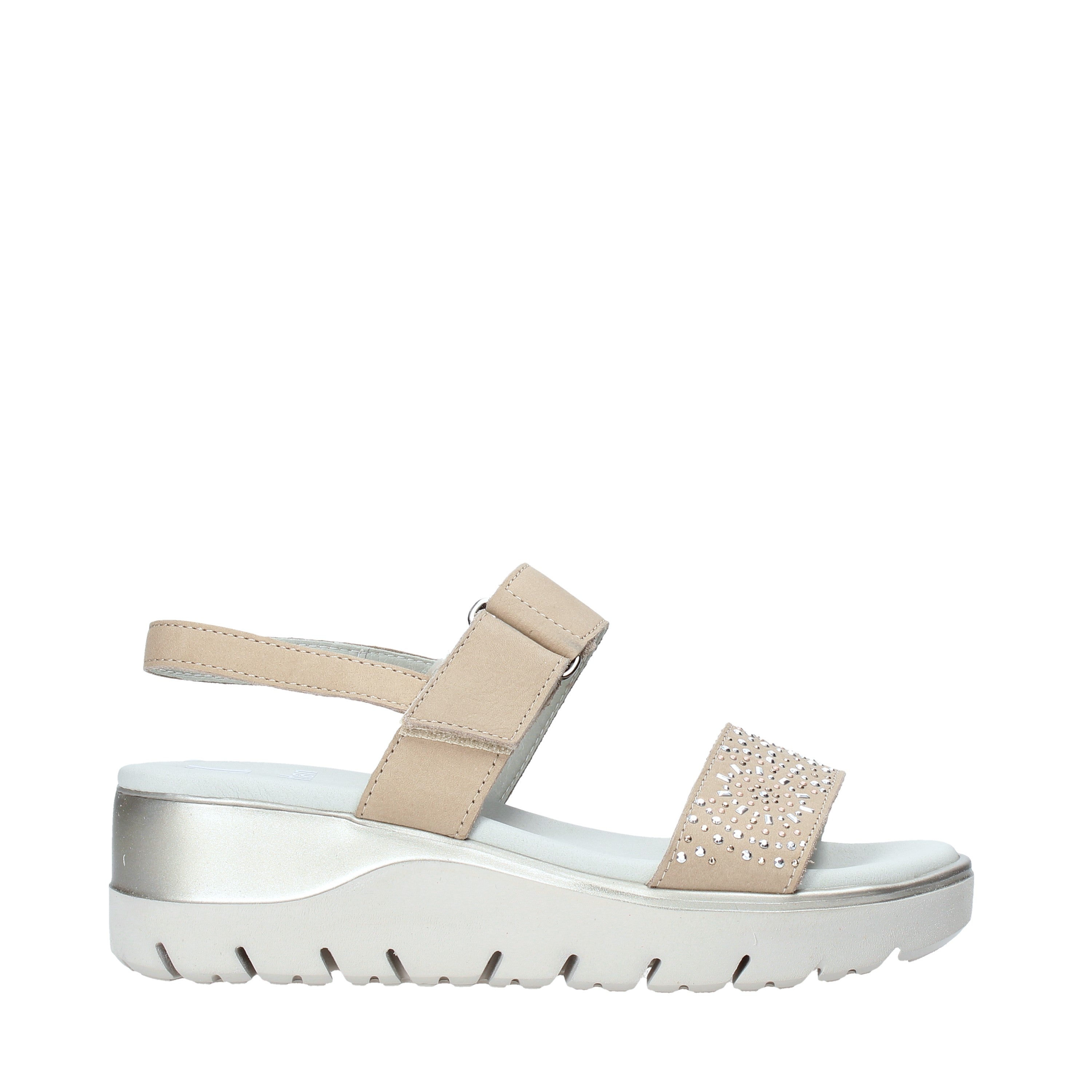 Sandali zeppa Beige Miss Callaghan