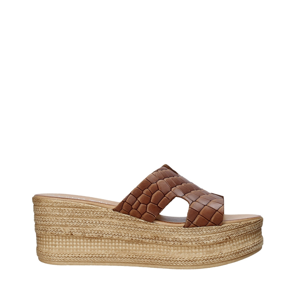 Sandali zeppa Marrone Cinzia Soft