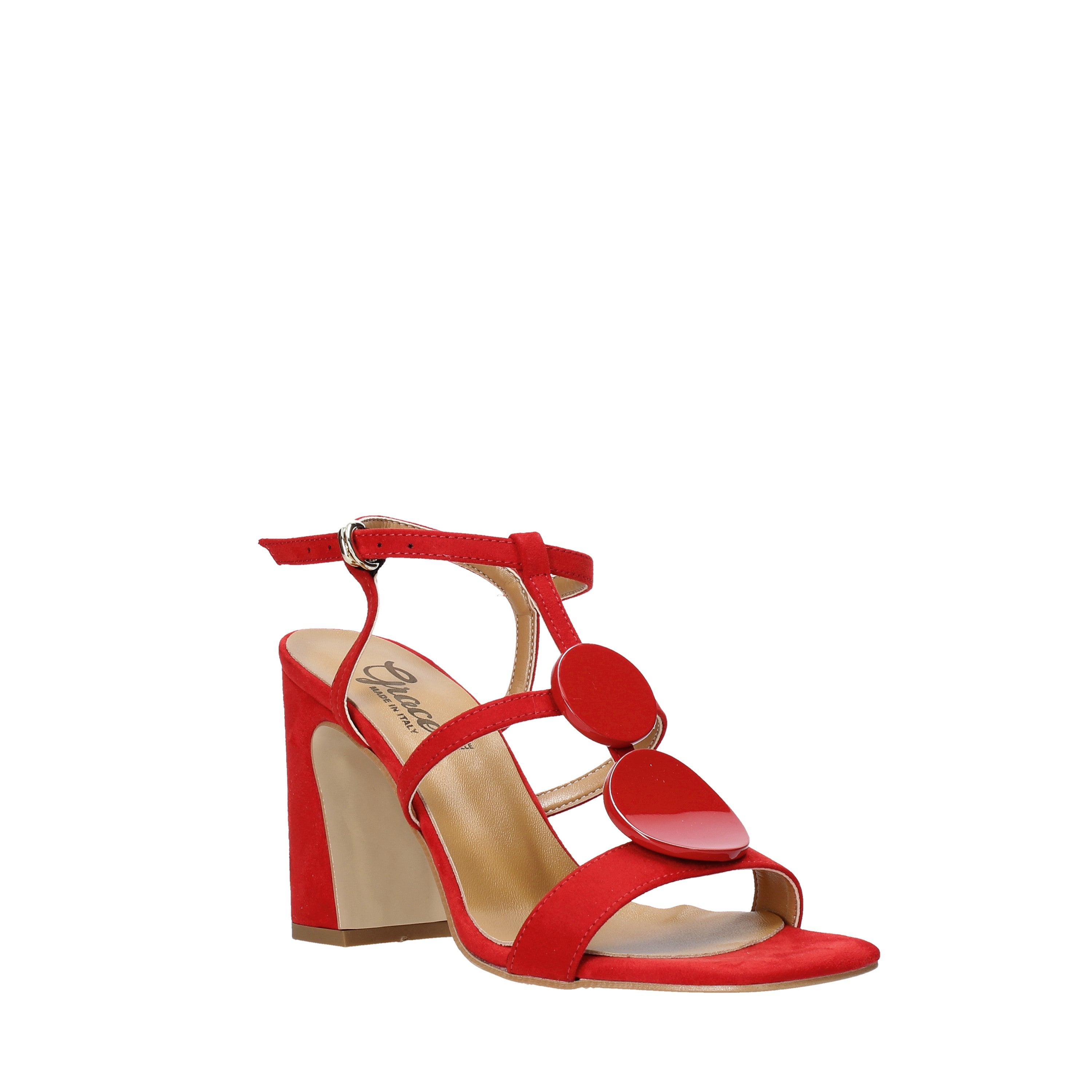 Sandali tacco Rosso Grace Shoes