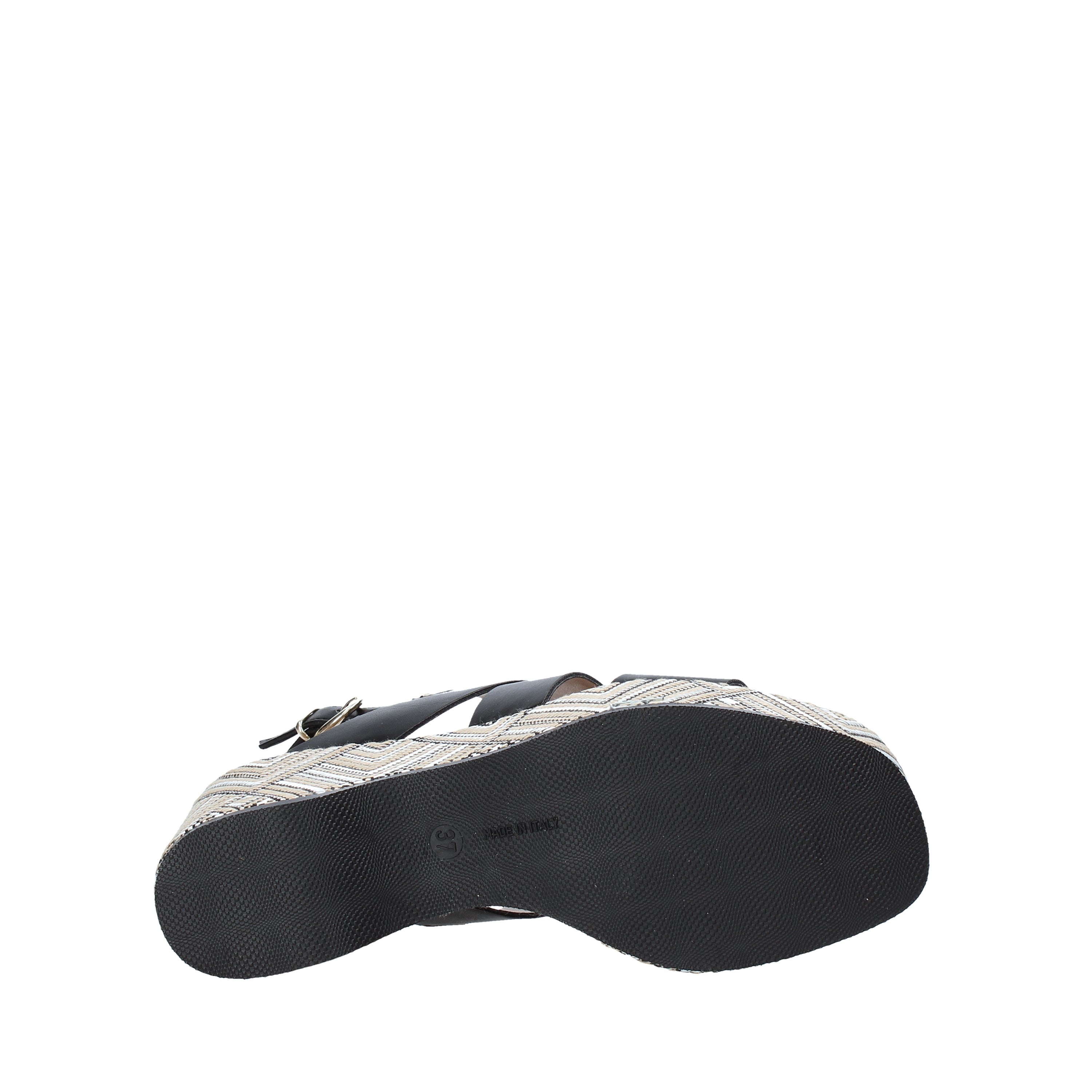 Sandali zeppa Nero Grace Shoes