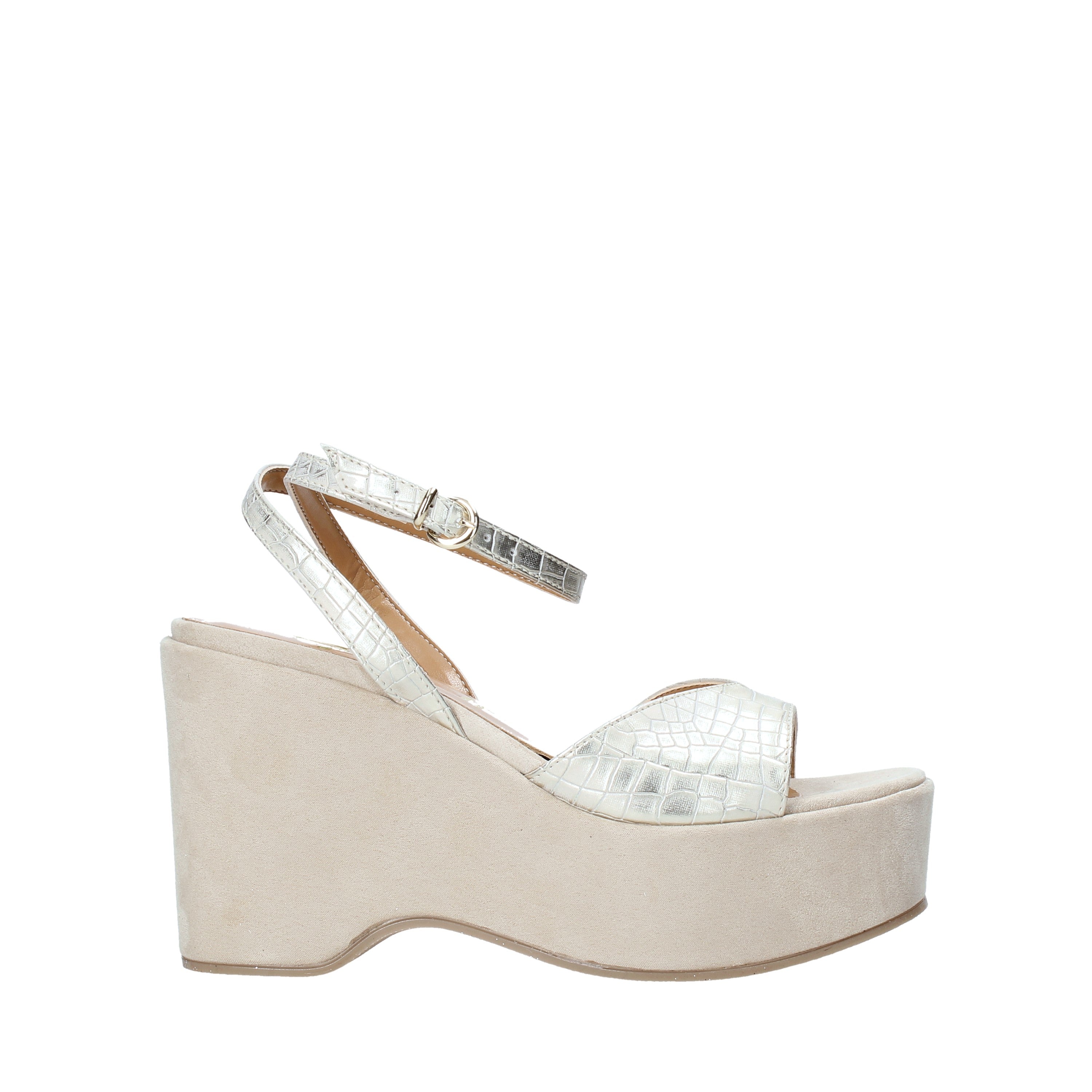 Sandali zeppa Beige Grace Shoes