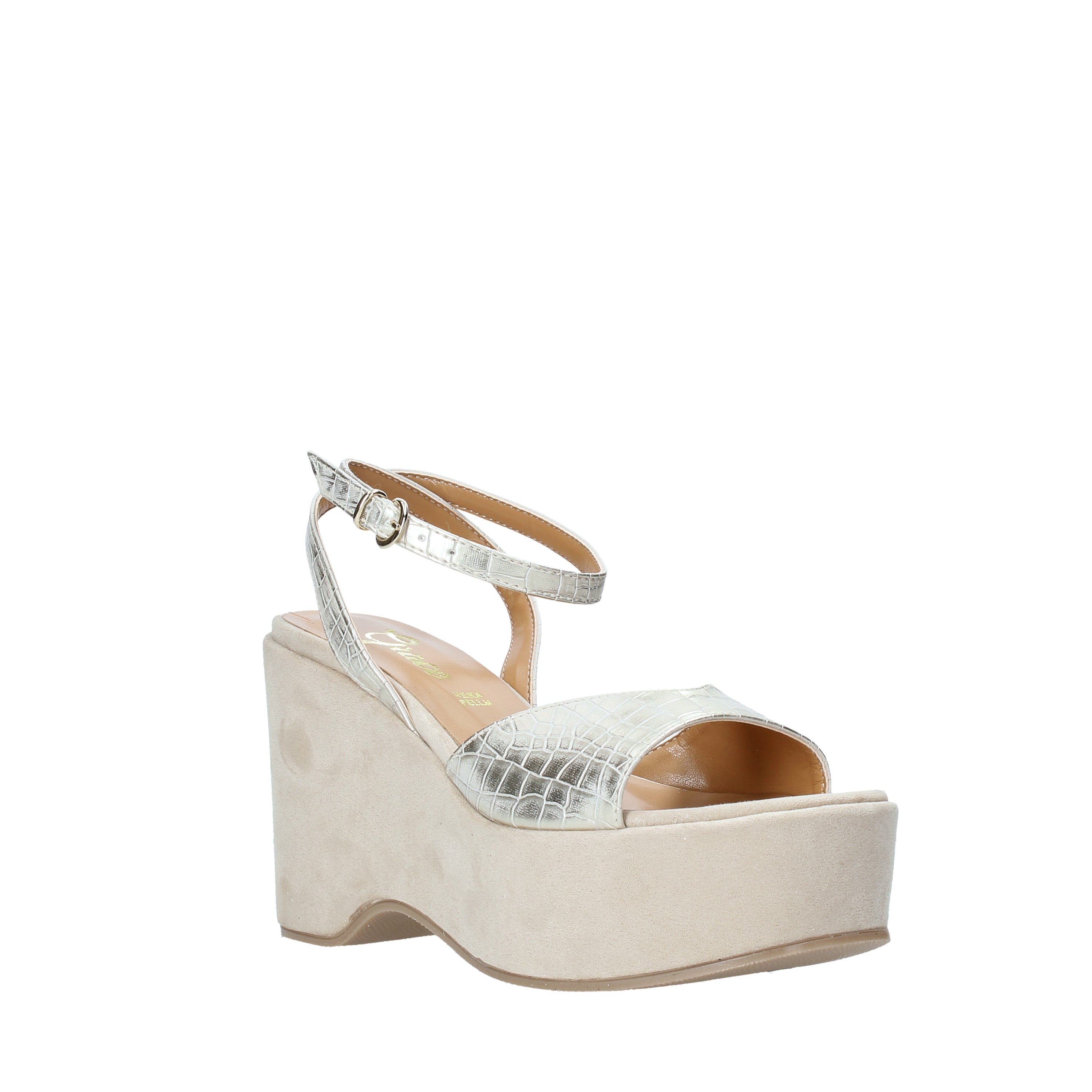 Sandali zeppa Beige Grace Shoes