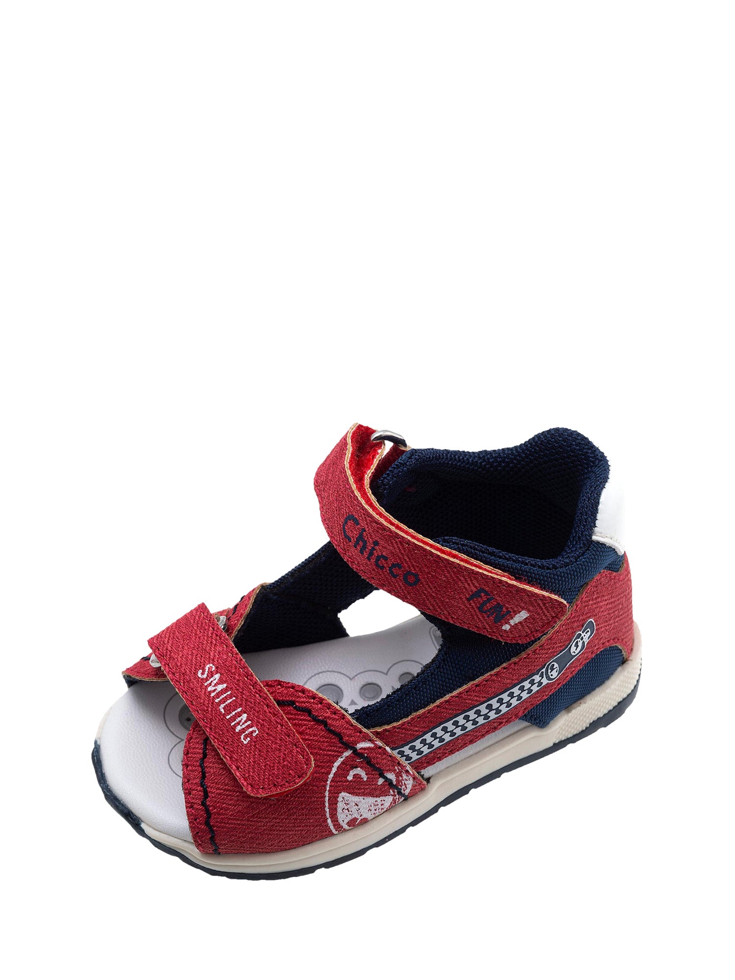 Sandali con strappi Rosso Chicco