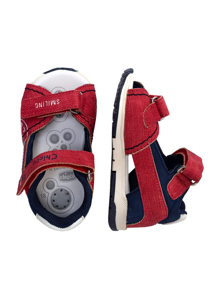 Sandali con strappi Rosso Chicco