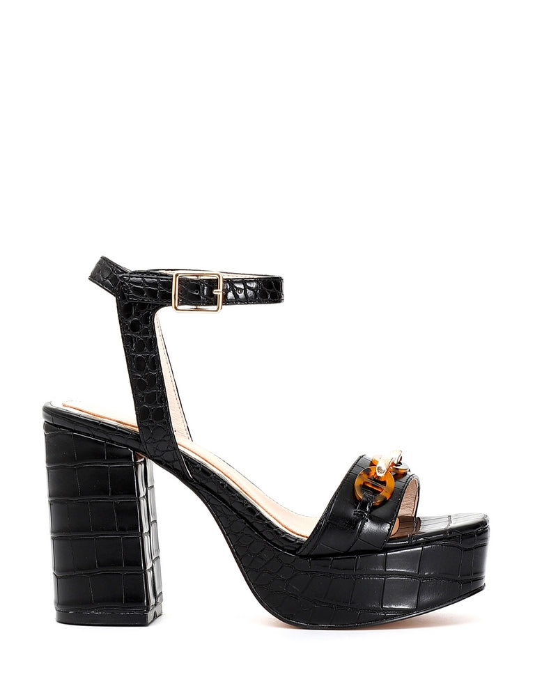 Sandali tacco Nero Cafenoir