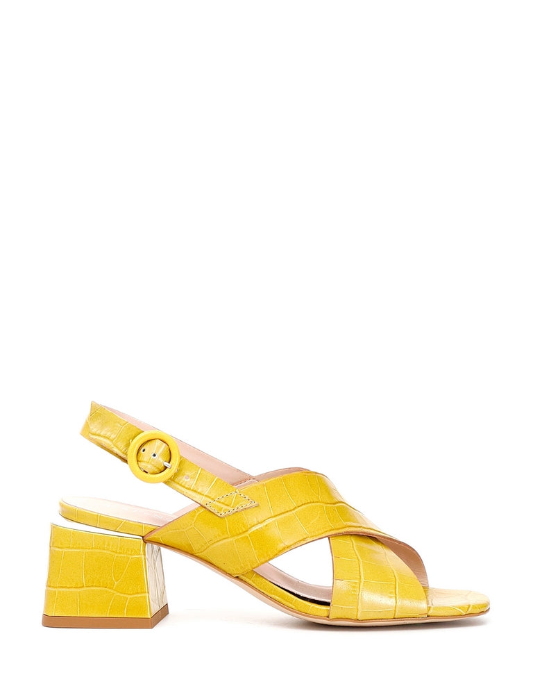 Sandali tacco Giallo Cafenoir