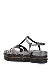 Sandali zeppa Grigio Cafenoir