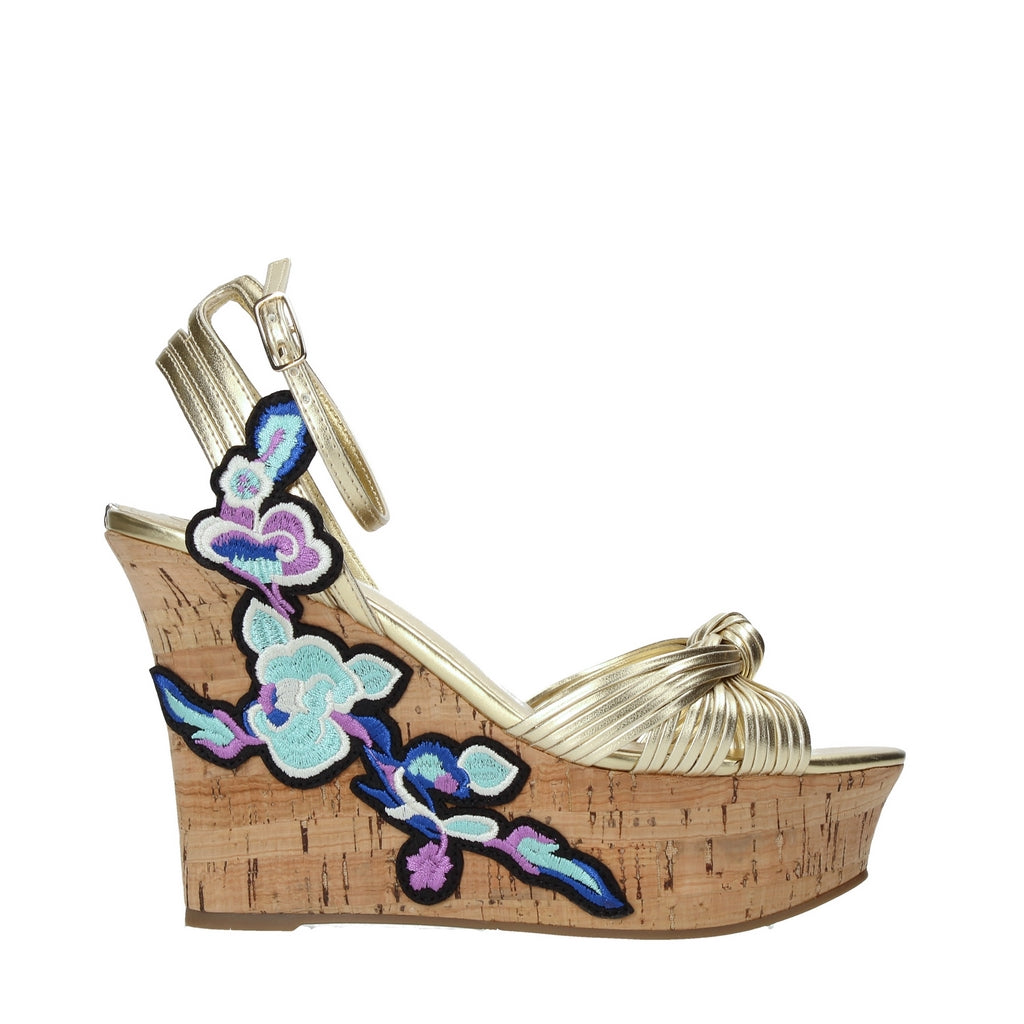 Sandali zeppa Dorato Guess