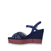 Sandali zeppa Blu Lumberjack