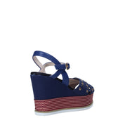 Sandali zeppa Blu Lumberjack