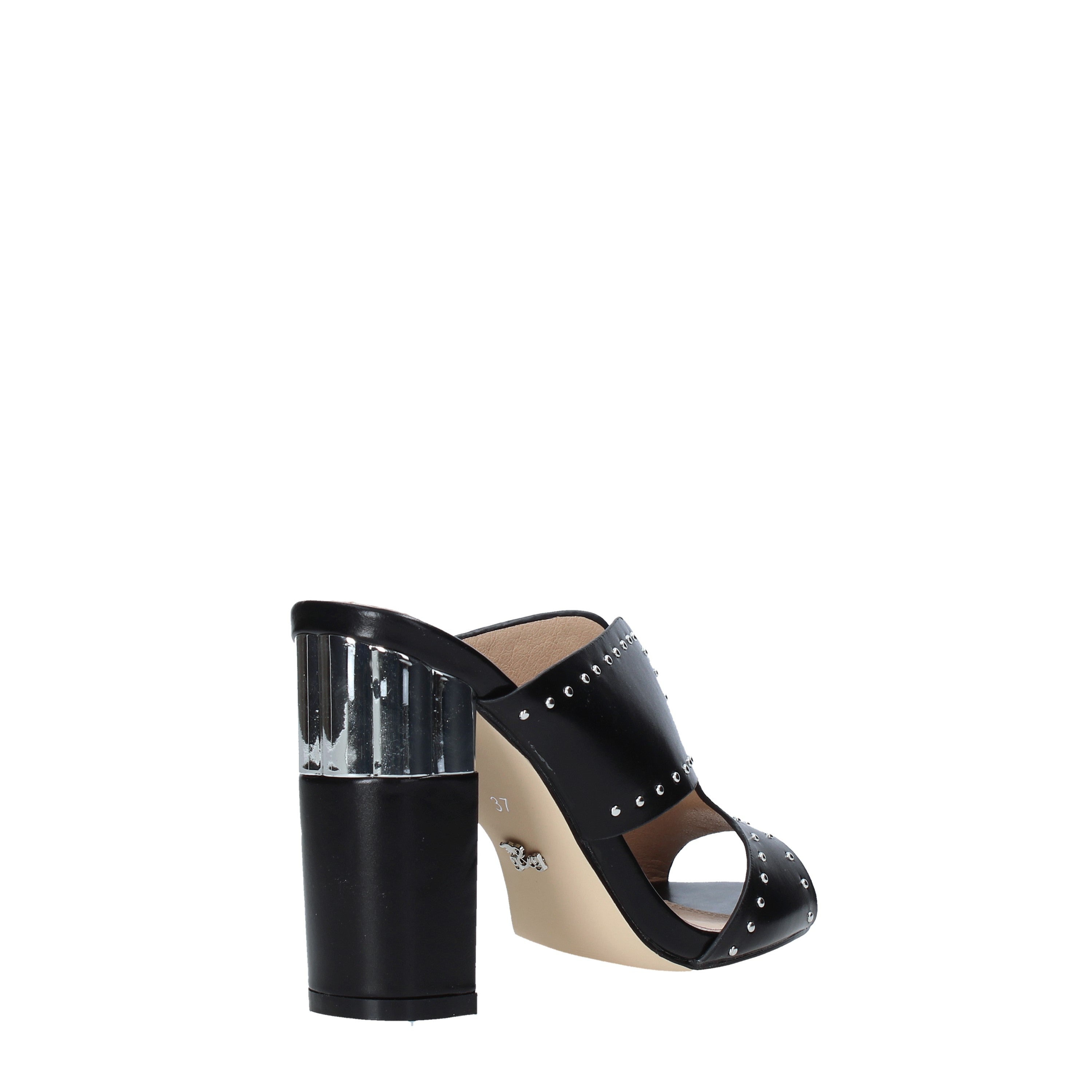 Sandali tacco Nero Gold&gold