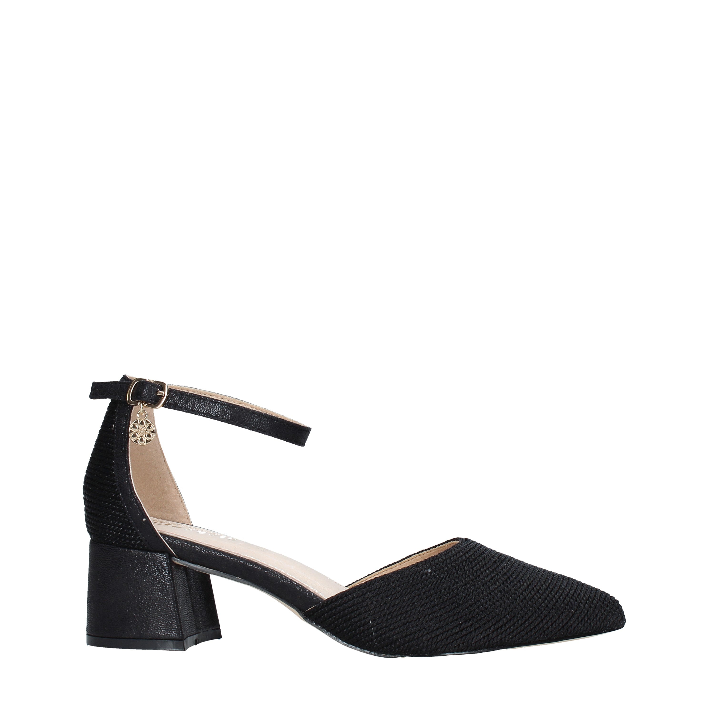 Sandali tacco Nero Gold&gold