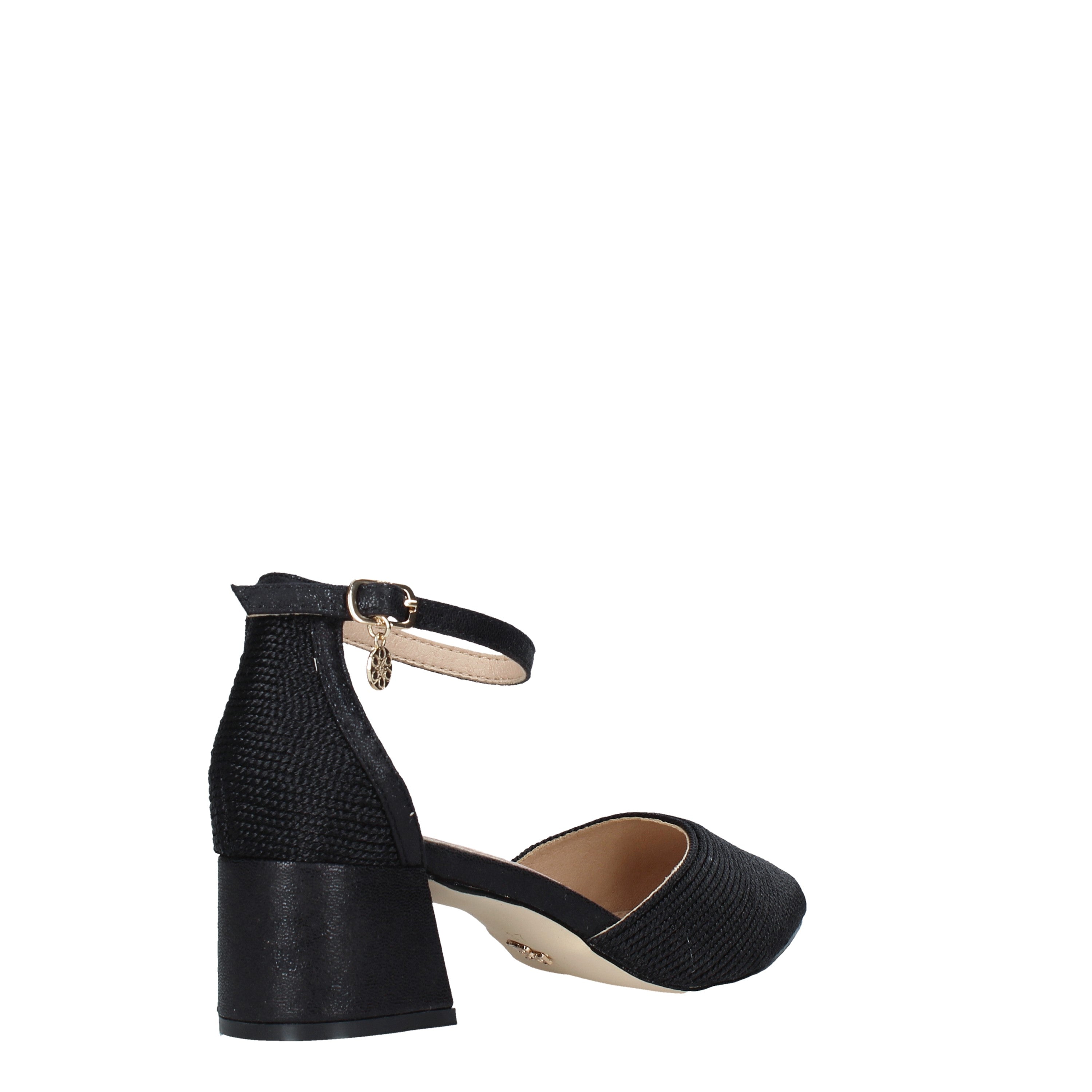 Sandali tacco Nero Gold&gold