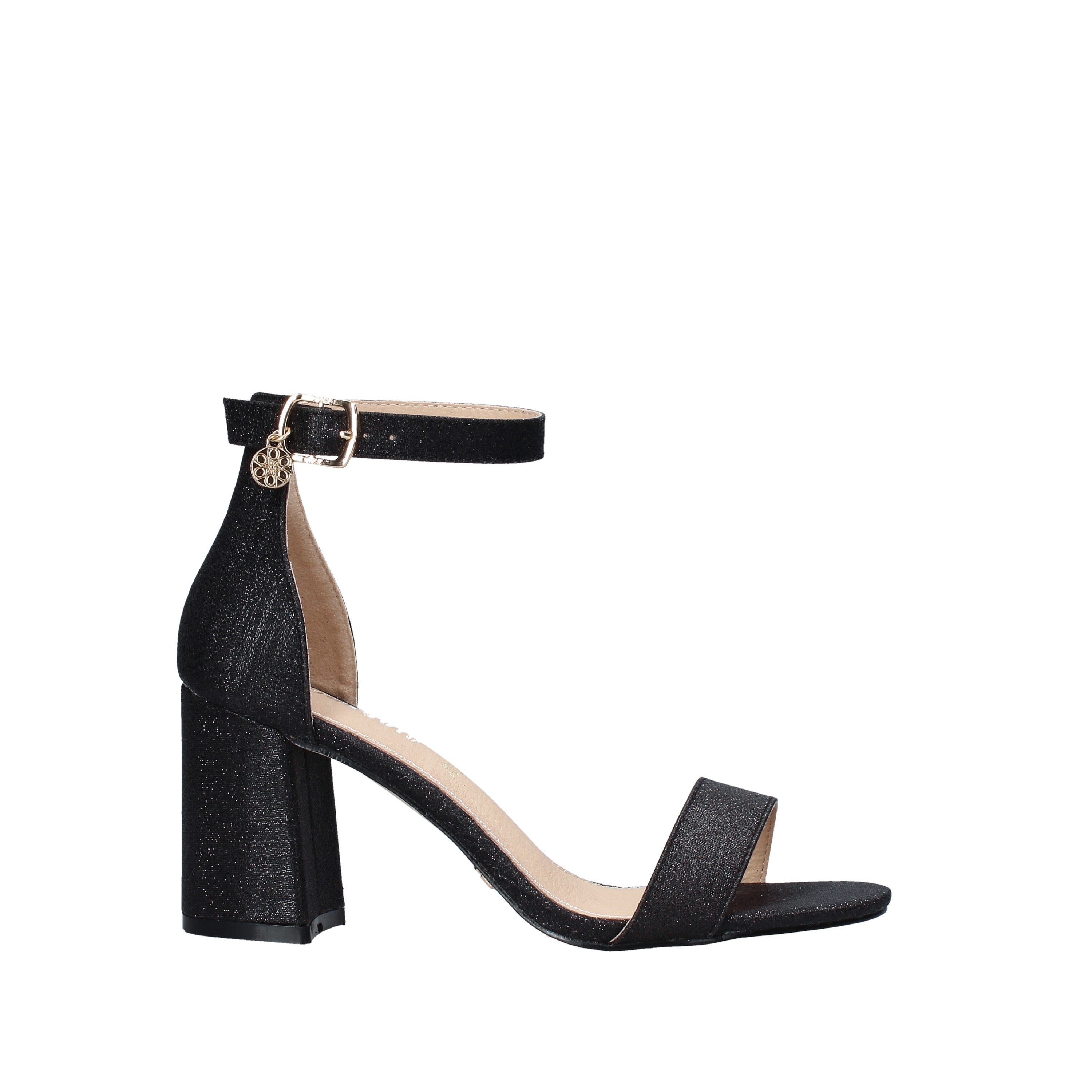Sandali tacco Nero Gold&gold