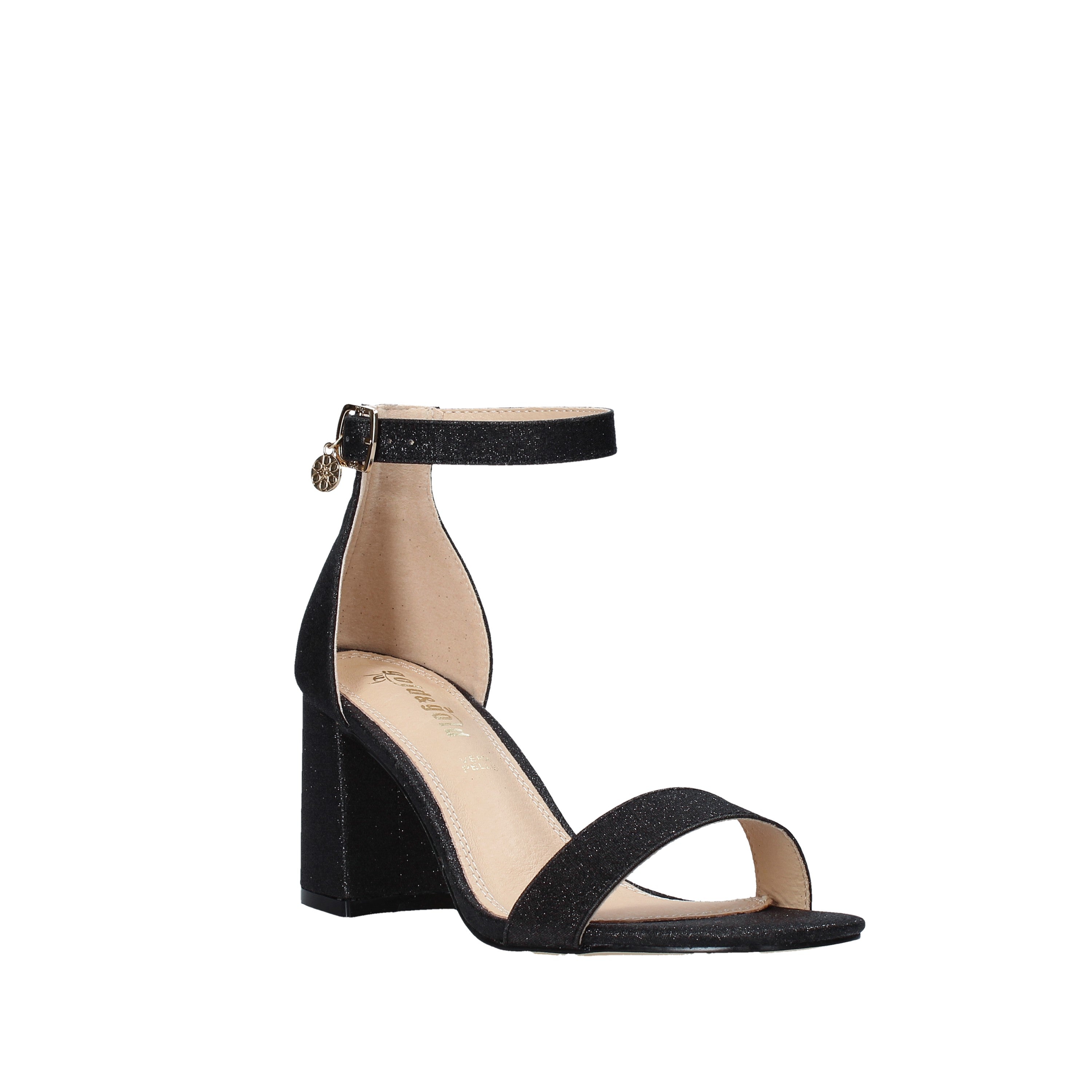 Sandali tacco Nero Gold&gold