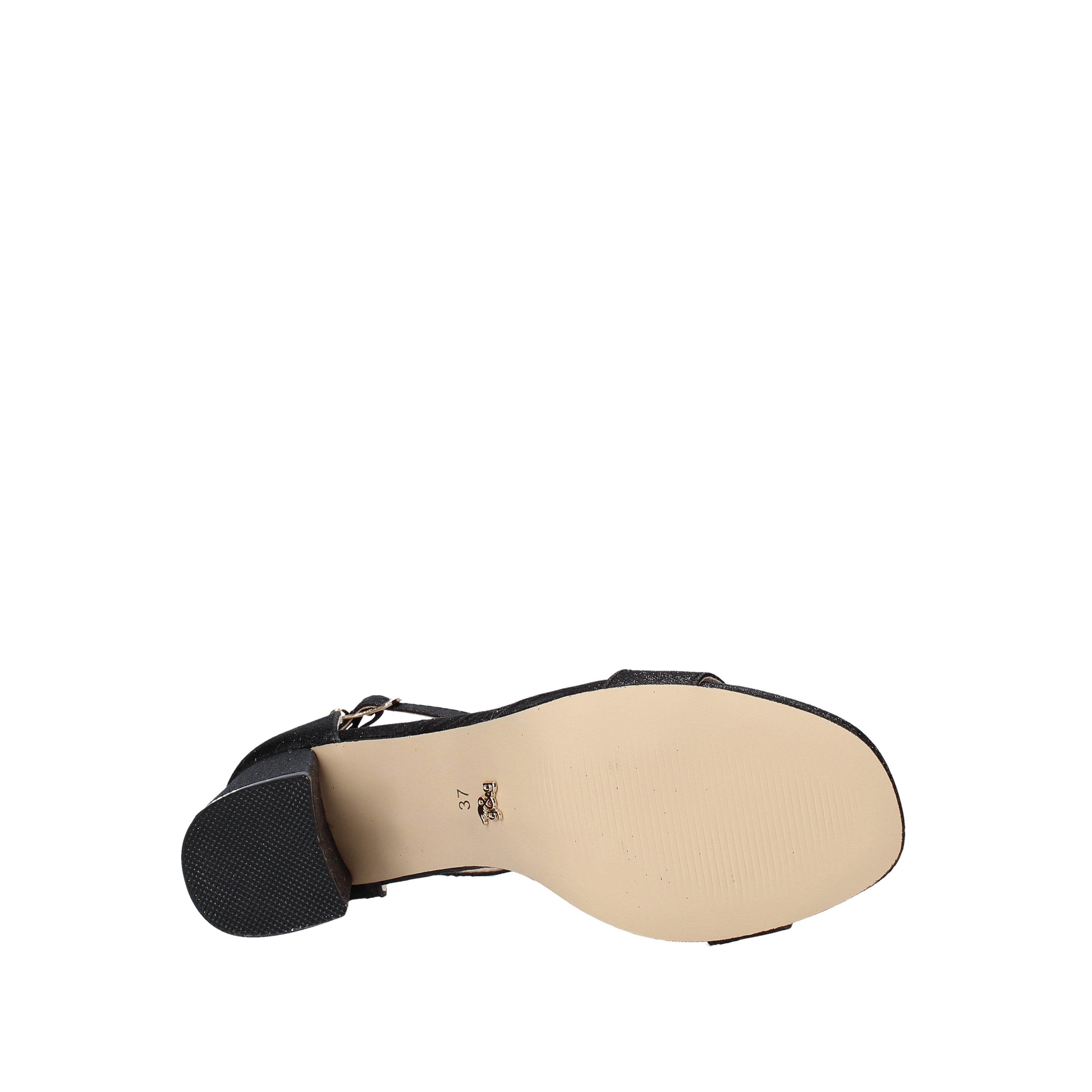 Sandali tacco Nero Gold&gold