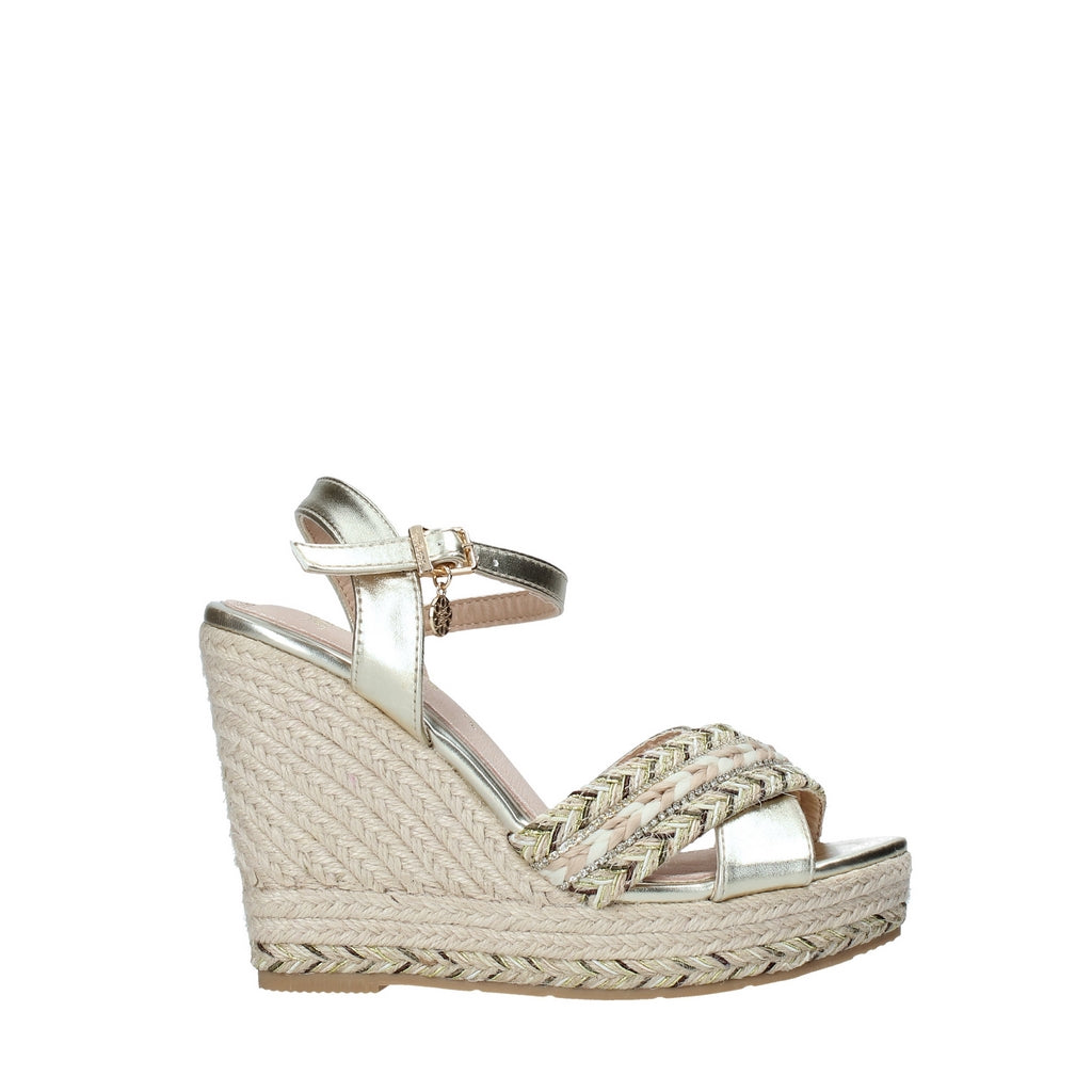 Sandali zeppa Oro Gold&gold