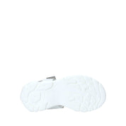 Sandali con strappi Bianco Argento Miss Sixty