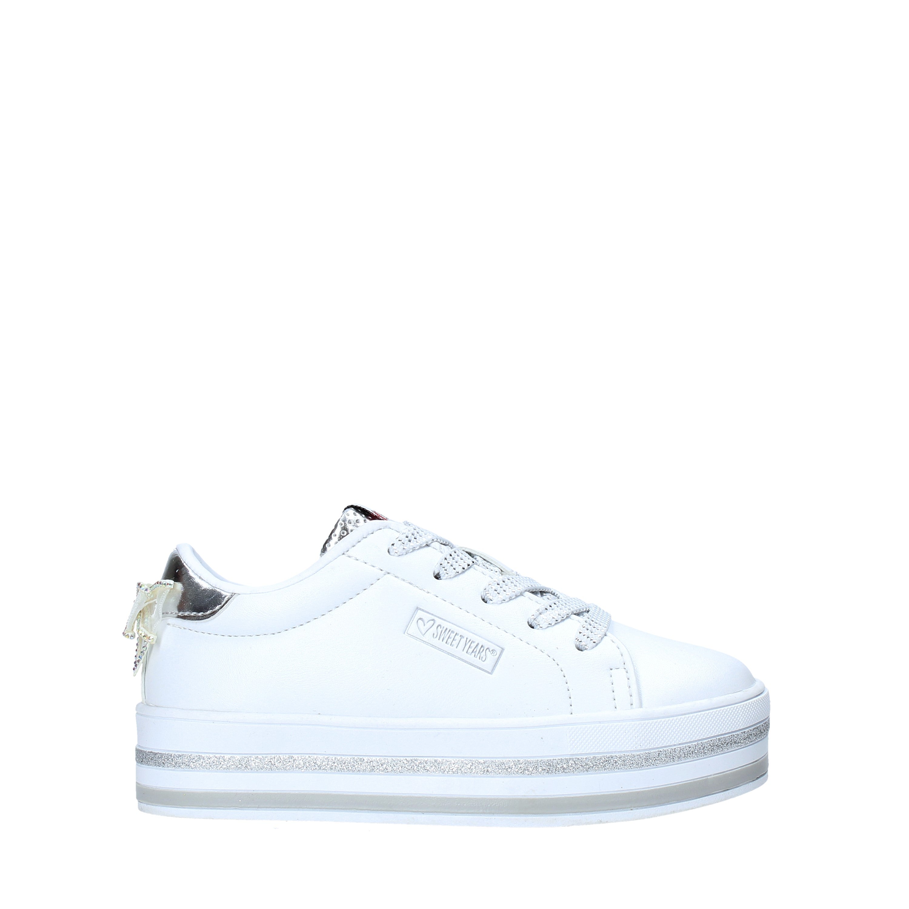 Sneakers Bianco Argento Sweet Years Junior
