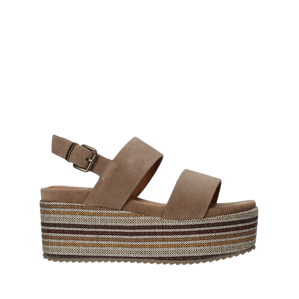 Sandali zeppa Marrone Onyx