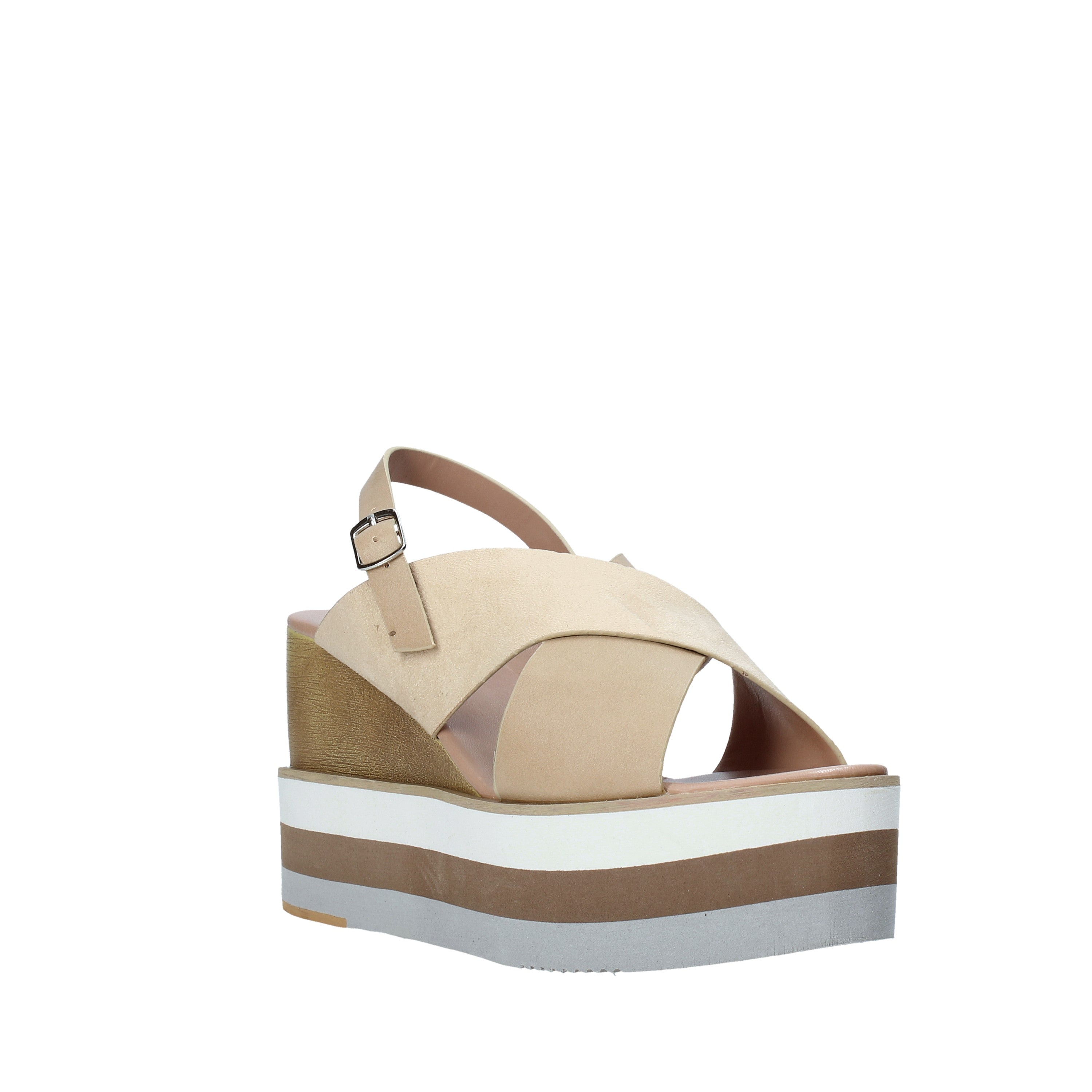 Sandali zeppa Beige Onyx