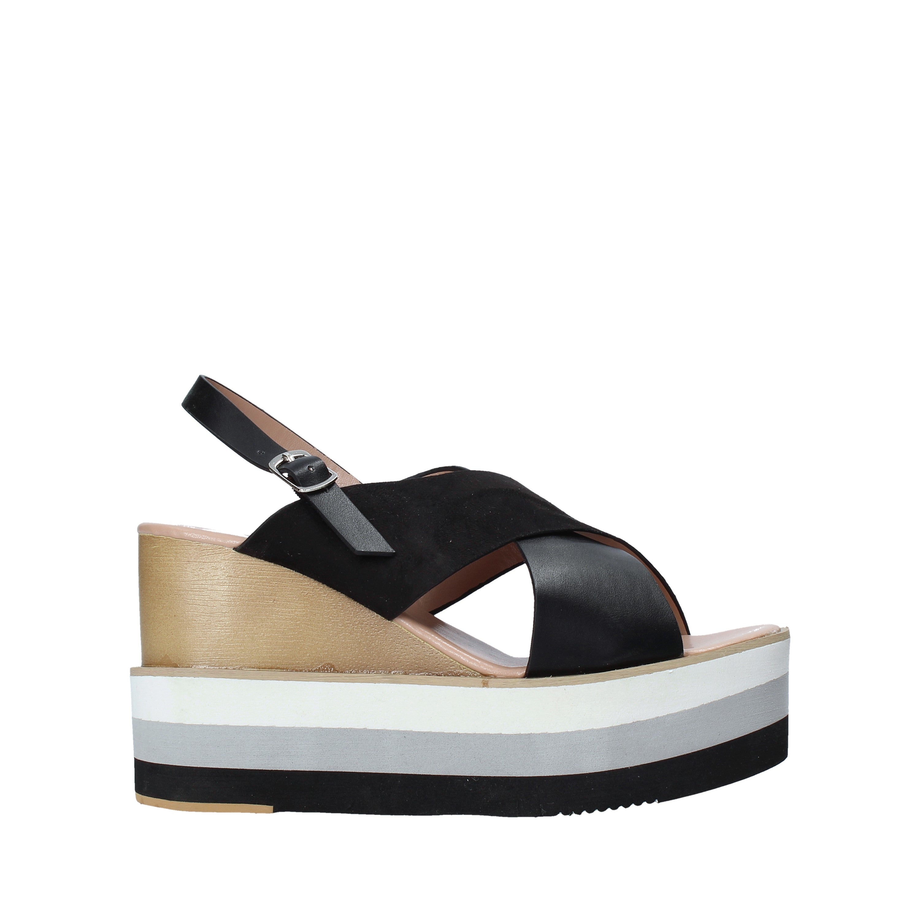 Sandali zeppa Nero Onyx