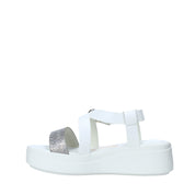 Sandali zeppa Bianco Impronte