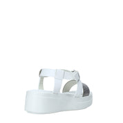 Sandali zeppa Bianco Impronte