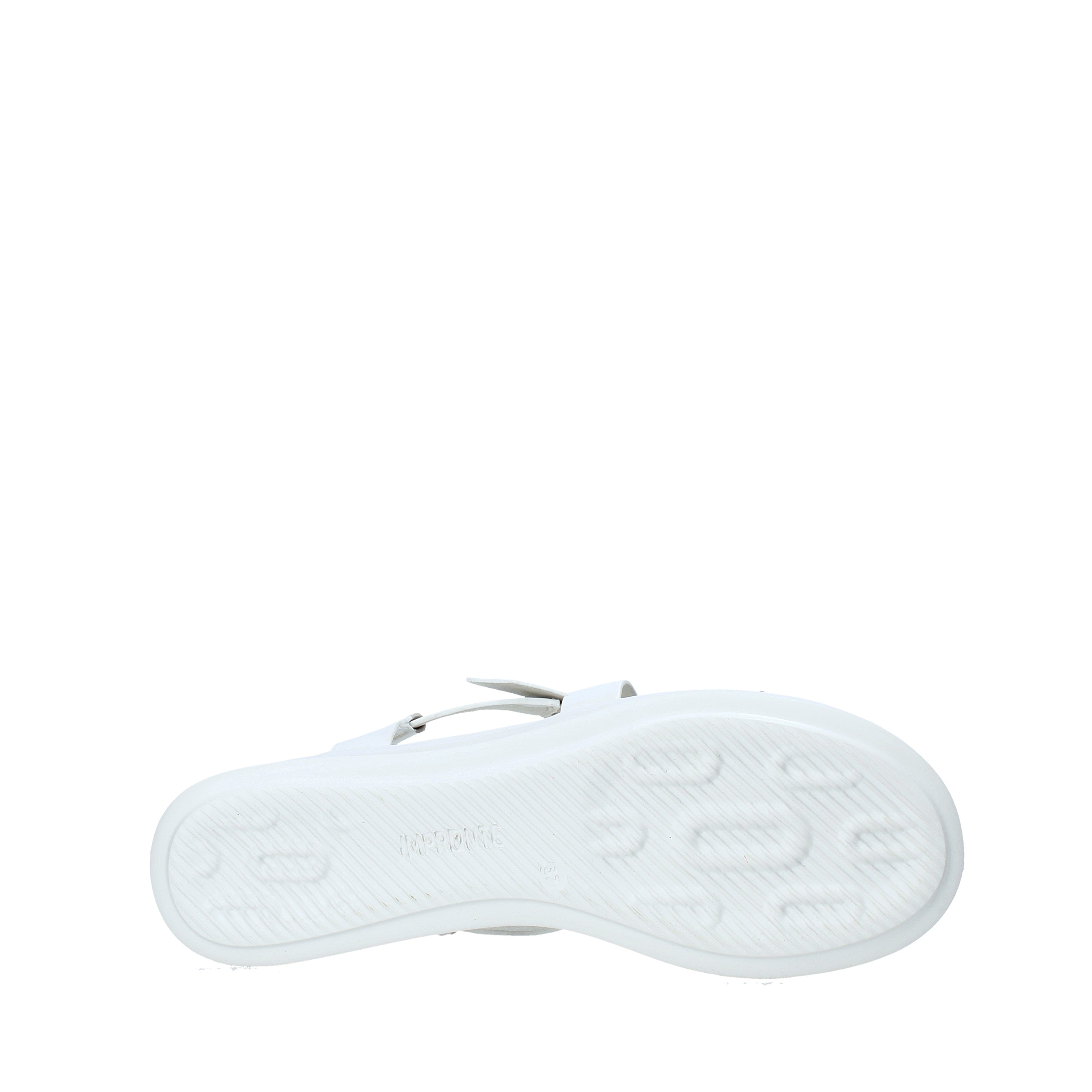 Sandali zeppa Bianco Impronte